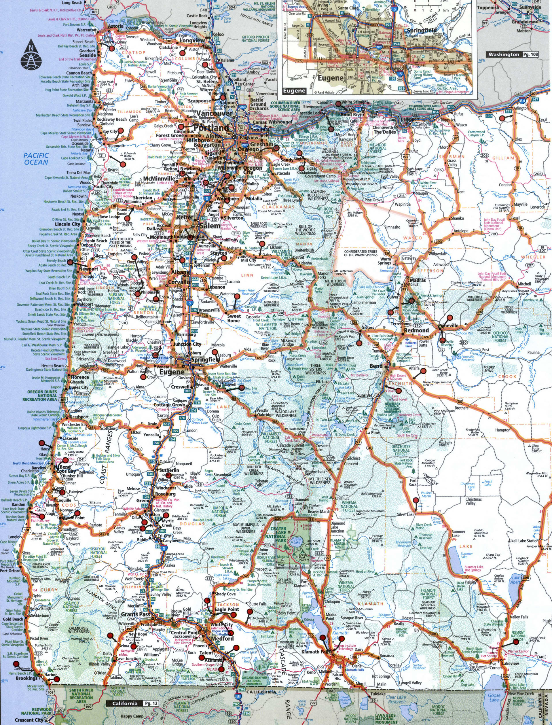 Western Oregon map for truckers