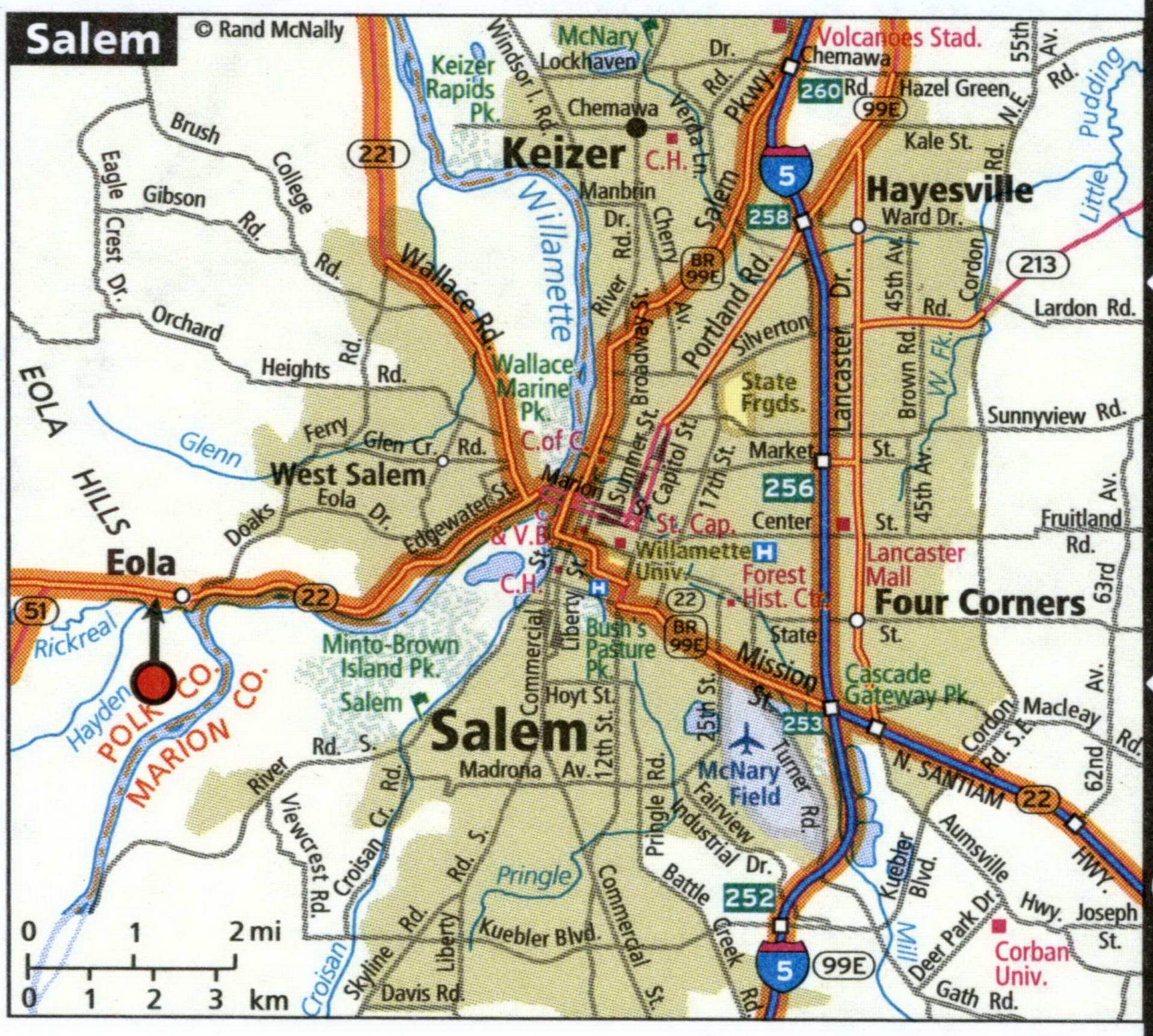Salem city map for truckers