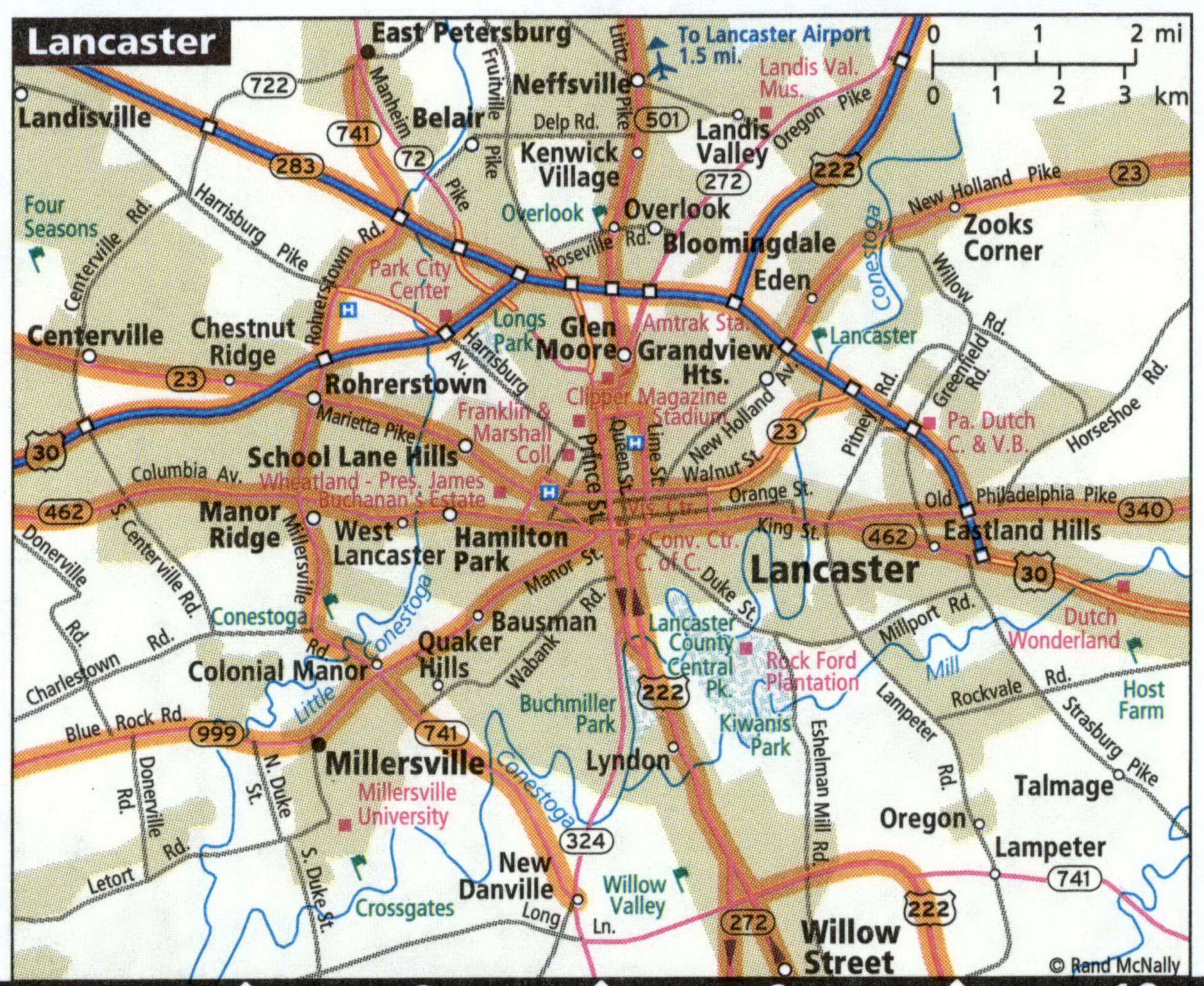 Lancaster city map for truckers