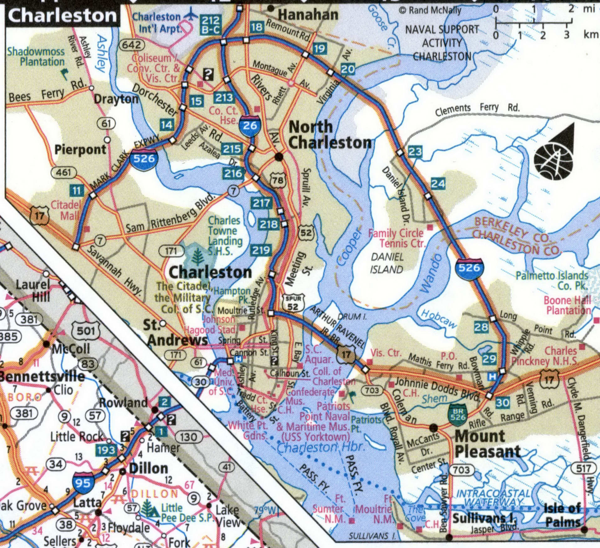 Charleston city map for truckers