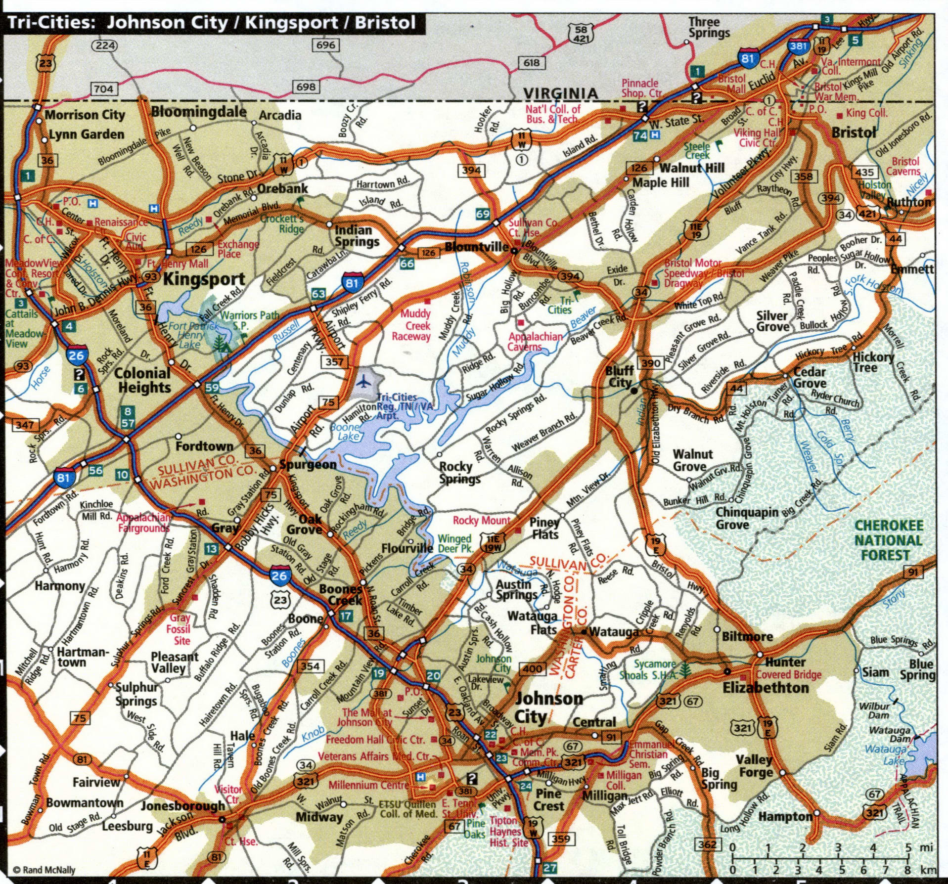 Johnsop city map for truckers