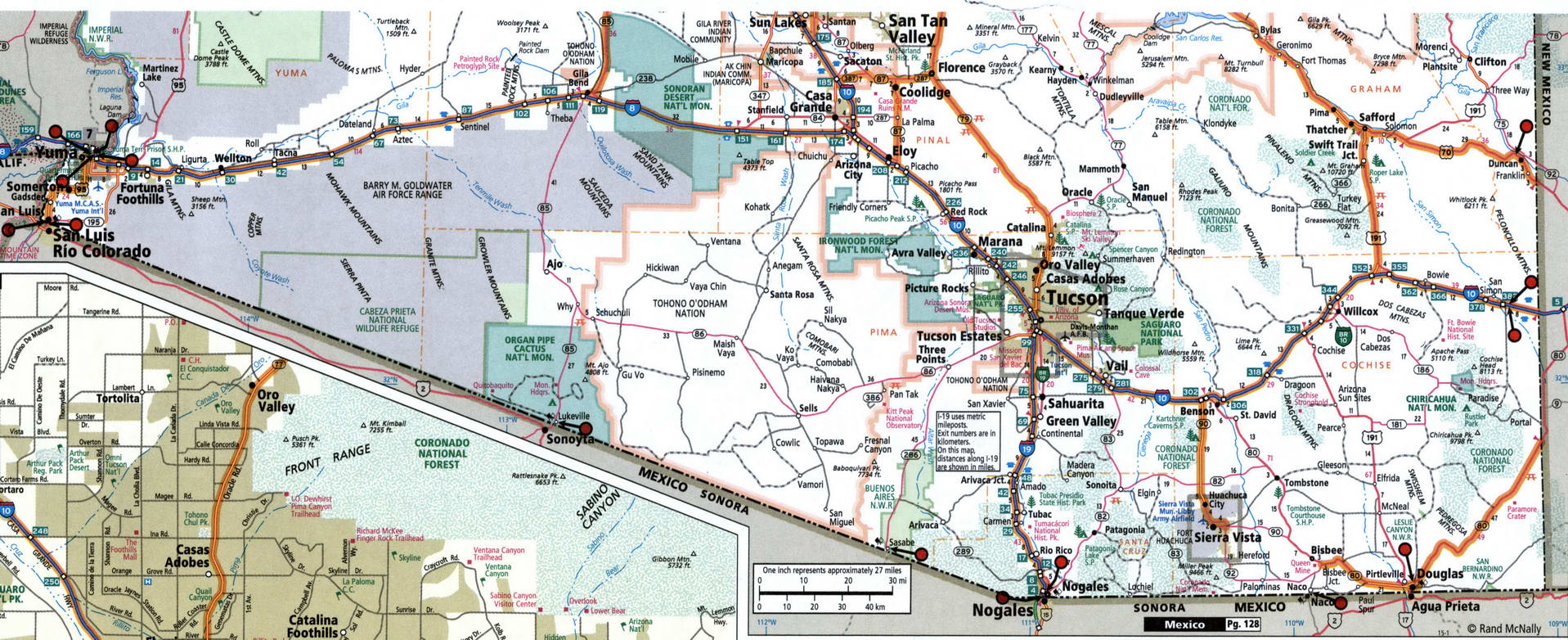 Arizona map for truckers