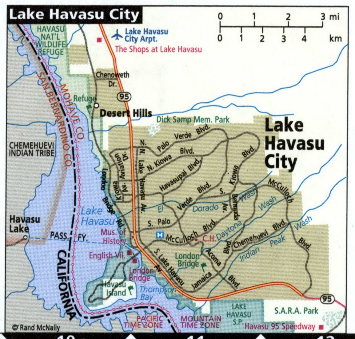 Lake Havasu city map for truckers