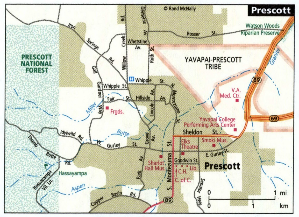 Prescott map for truckers