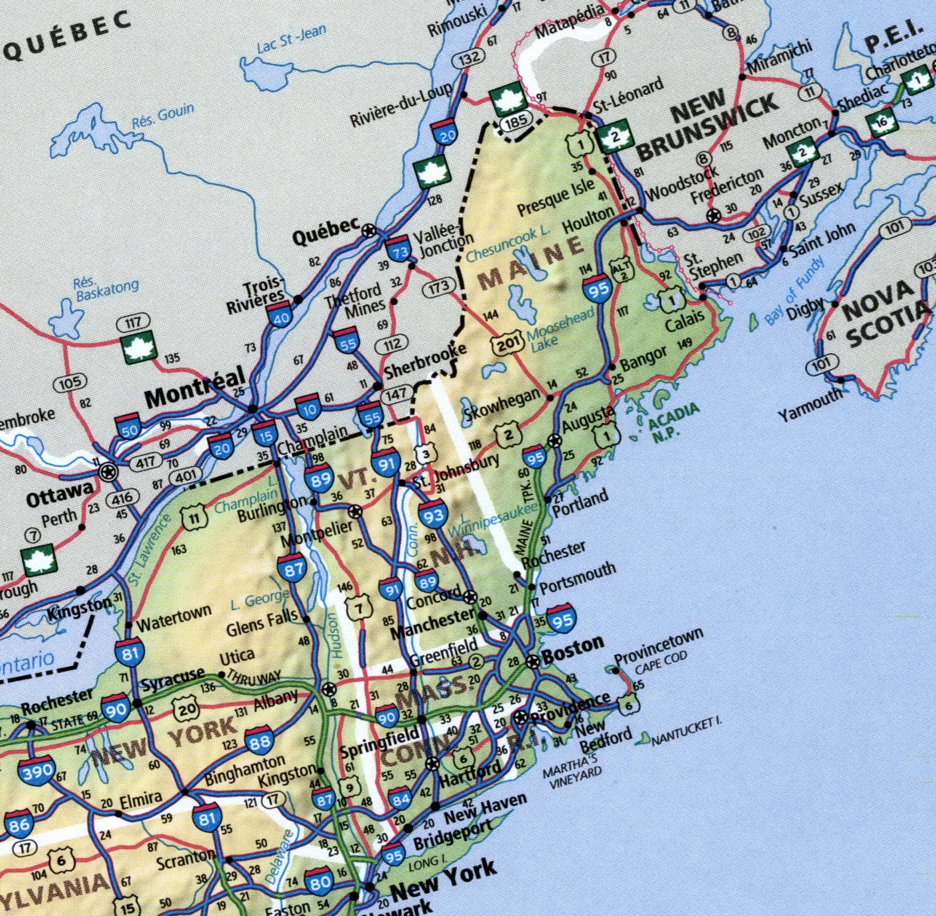 New England region map