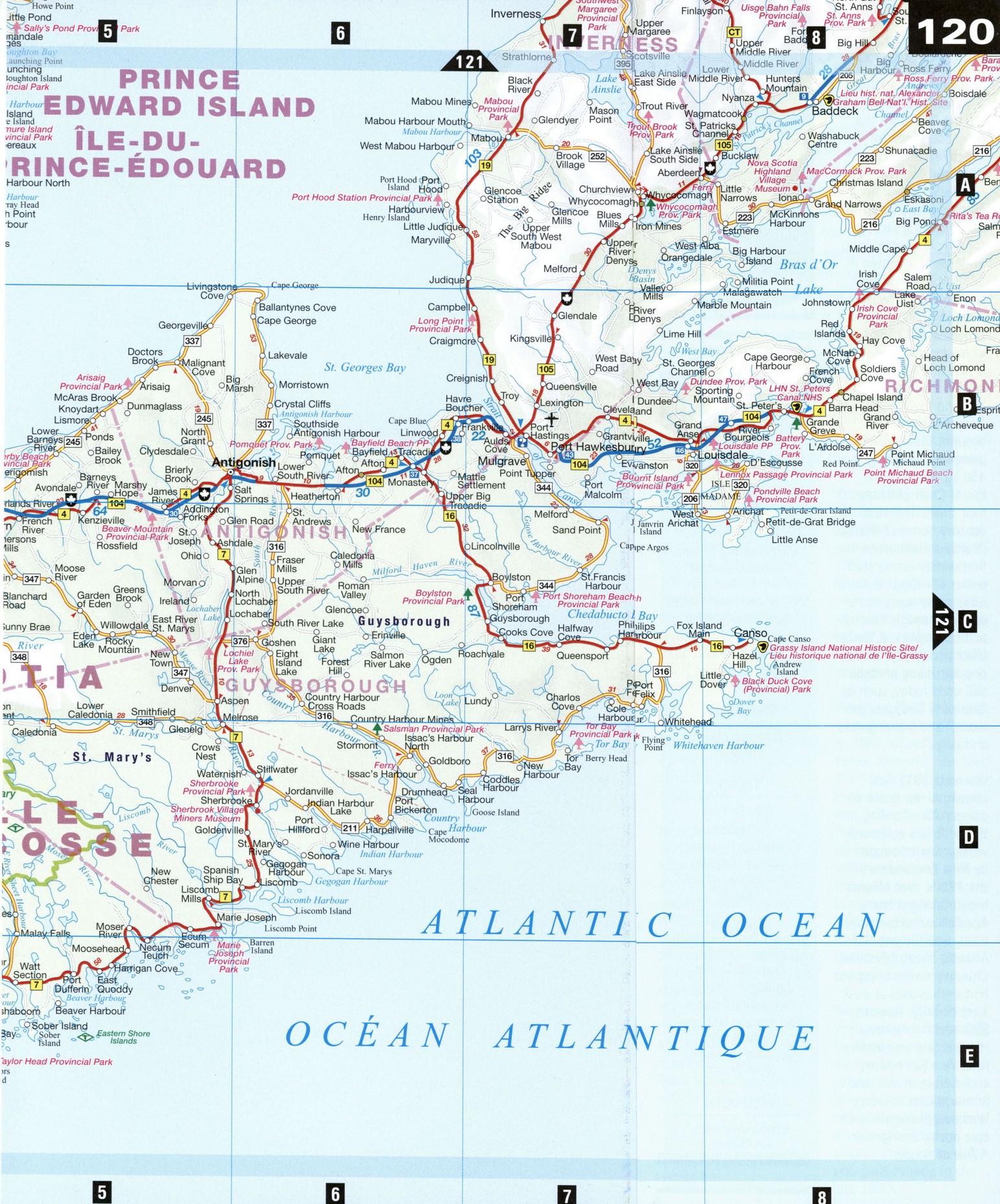 Detailed map of Central Nova Scotia 