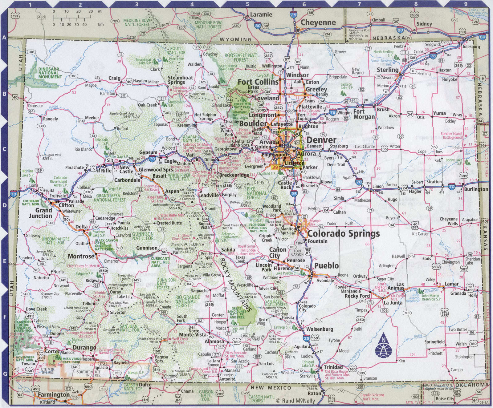 Colorado state complete map