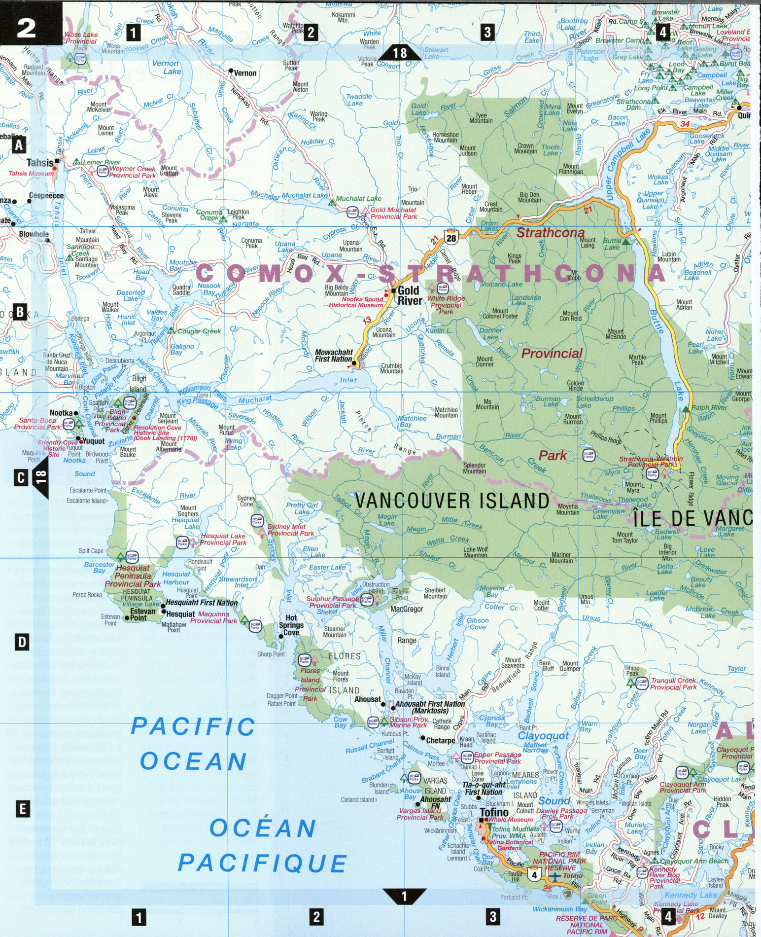 Map Vancouver island