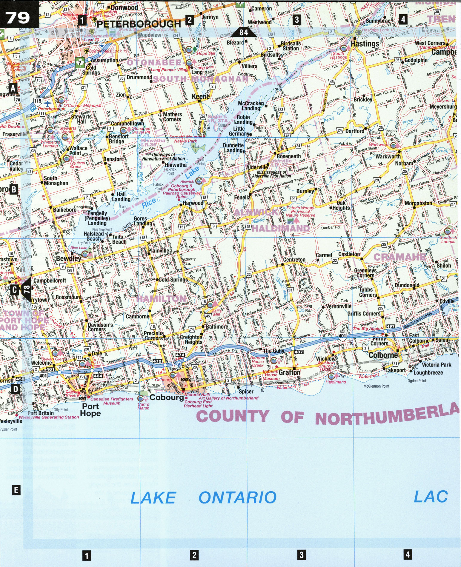 Map Of Trenton Ontario Port Hope & Trenton